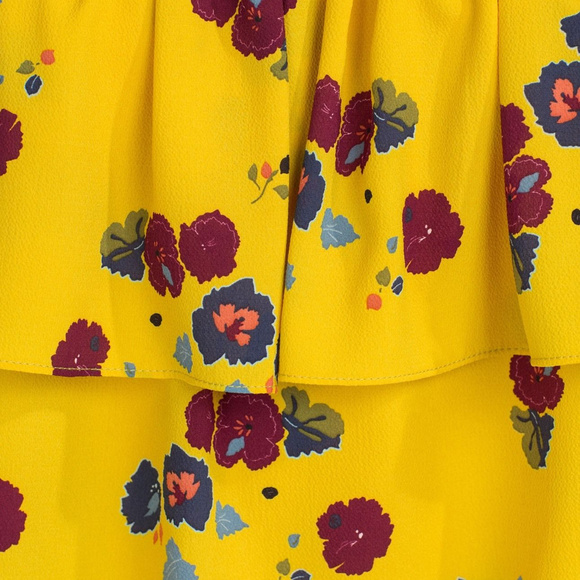 Zara Yellow Floral Off-Shoulder Blouse - Picture 2 of 8